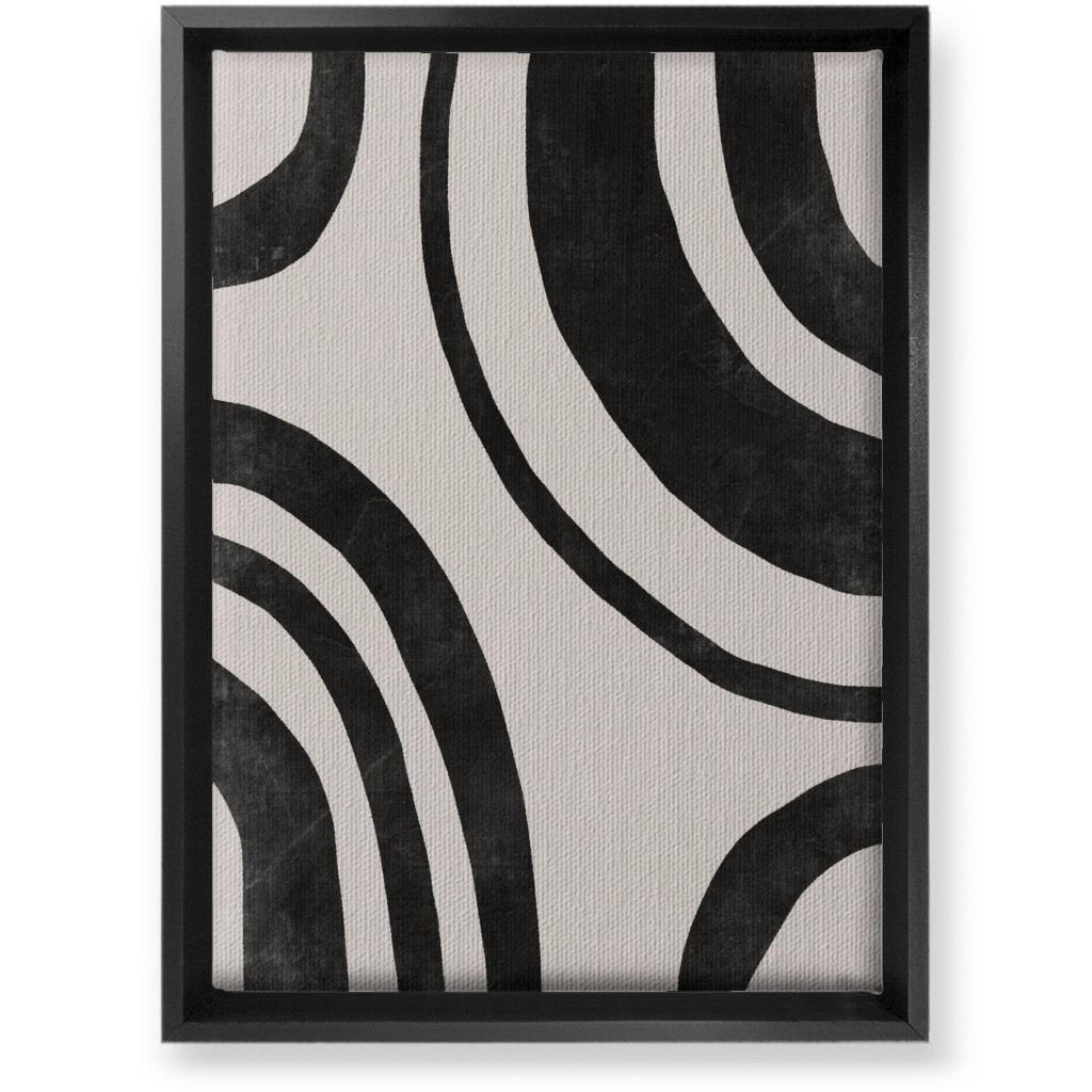 Pathway - Black and Beige Wall Art, Black, Single piece, Canvas, 10x14, Black, Black