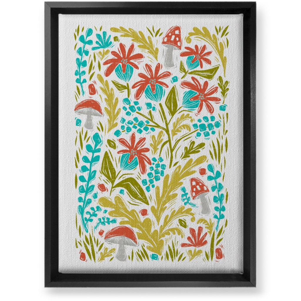 Botanical Forest - Multi Wall Art, Black, Single piece, Canvas, 10x14, Multicolor