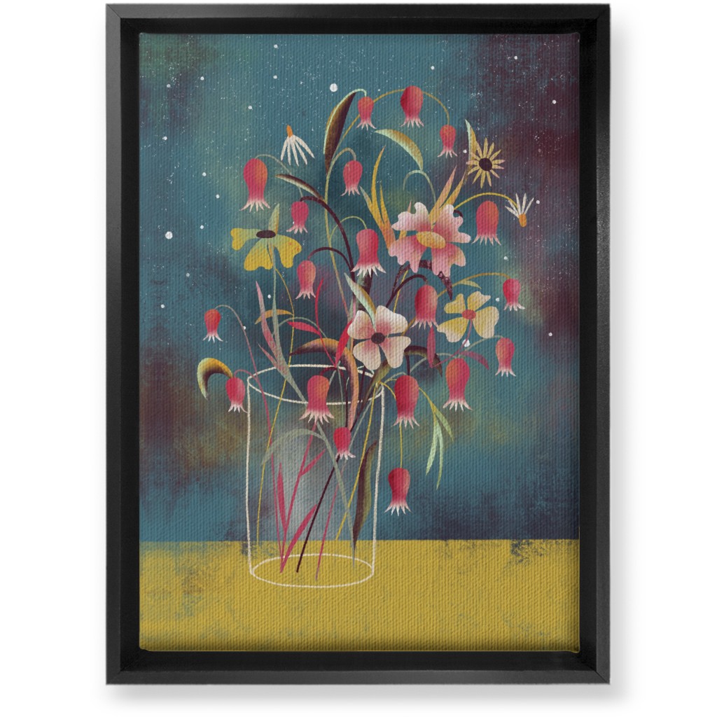 Lily of the Valley Bouquet - Multi Wall Art, Black, Single piece, Canvas, 10x14, Multicolor