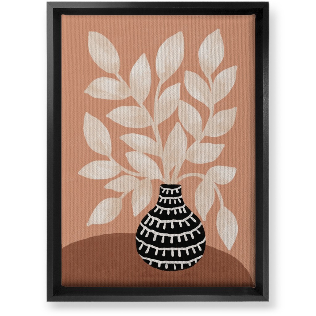 the Vase Ii - Neutral Wall Art, Black, Single piece, Canvas, 10x14, Pink