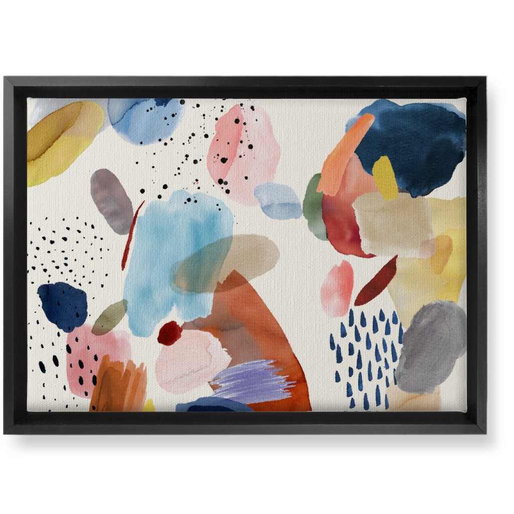 Mineral Abstract - Multi Wall Art, Black, Single piece, Canvas, 10x14, Multicolor