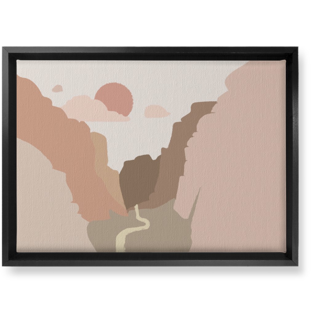 Zions Landscape Wall Art, Black, Single piece, Canvas, 10x14, Pink, Beige