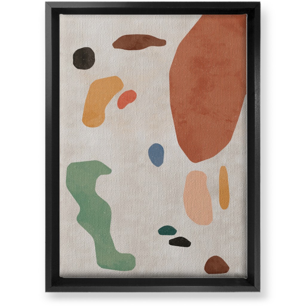Organic Thin Shapes - Multi Wall Art, Black, Single piece, Canvas, 10x14, Multicolor