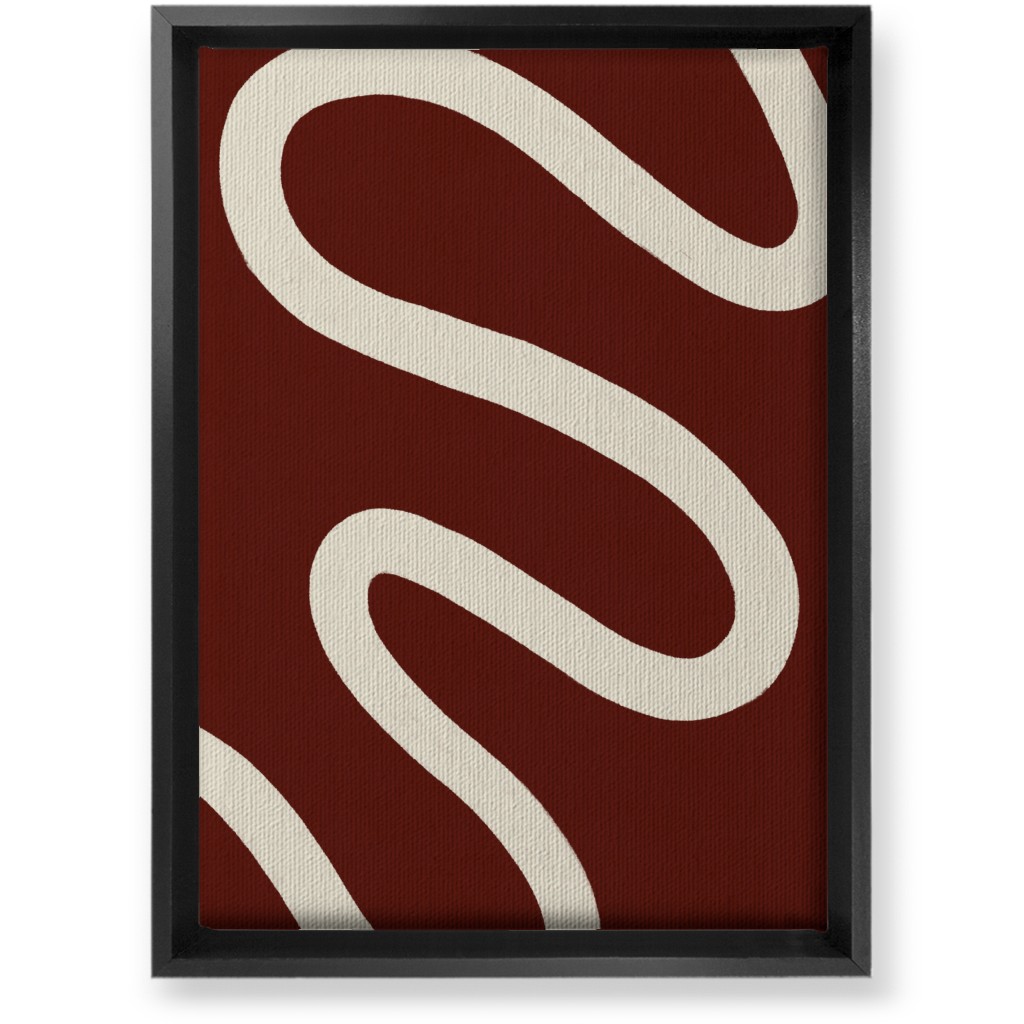 Tangled Brush Strokes Ii Wall Art, Black, Single piece, Canvas, 10x14, Red