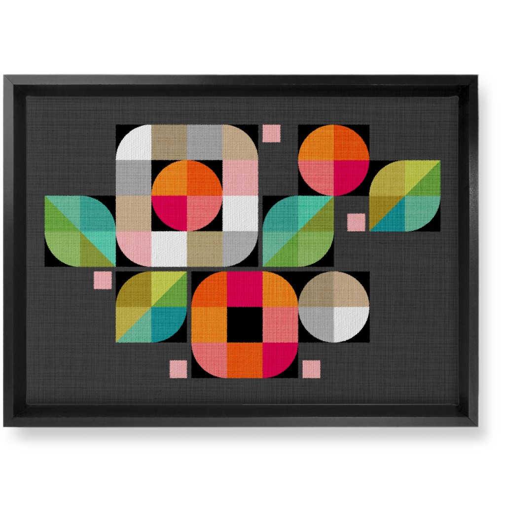 Mod Flower Box Wall Art, Black, Single piece, Canvas, 10x14, Multicolor, Pueblo