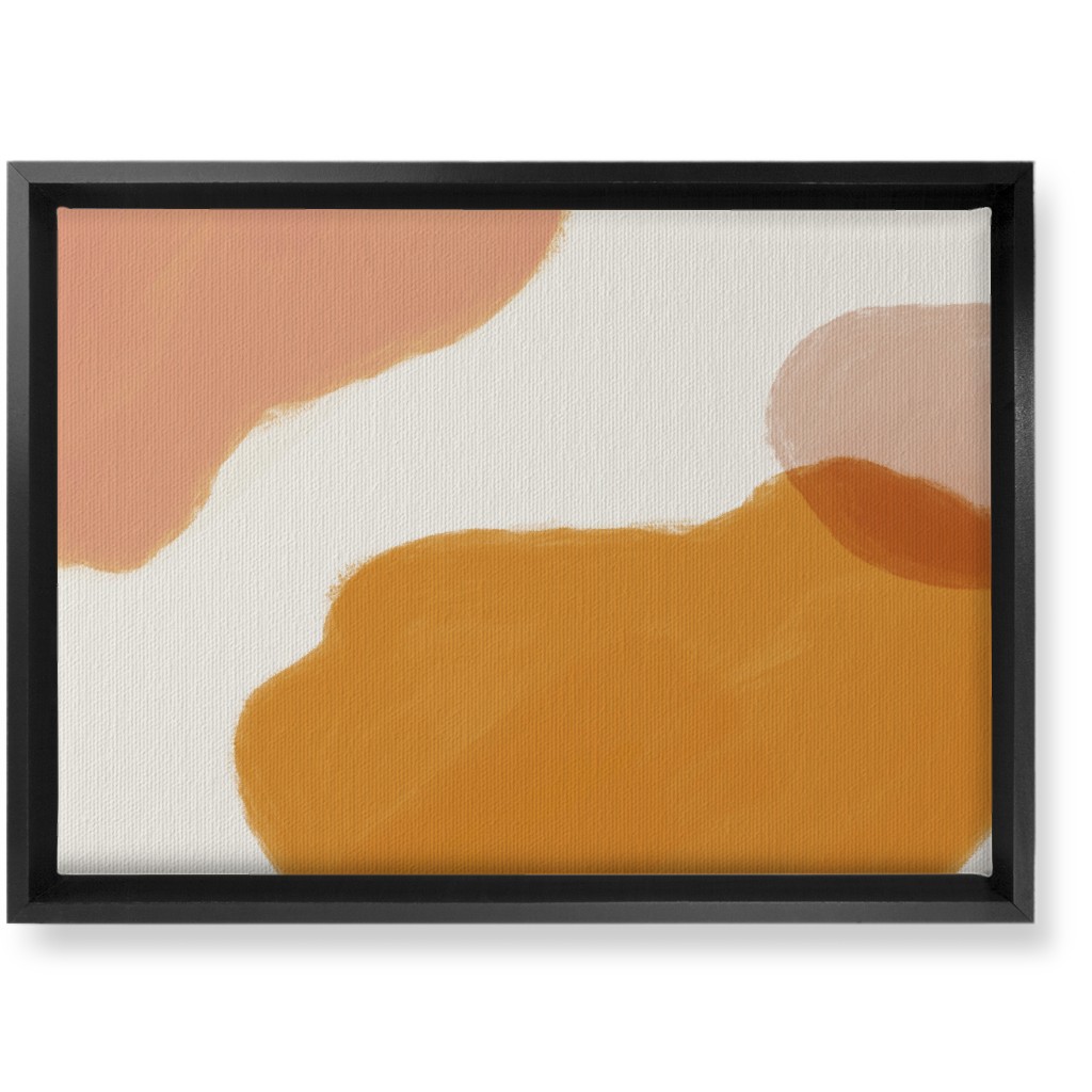 Abstract Shapes - Neutral Wall Art, Black, Single piece, Canvas, 10x14, Orange