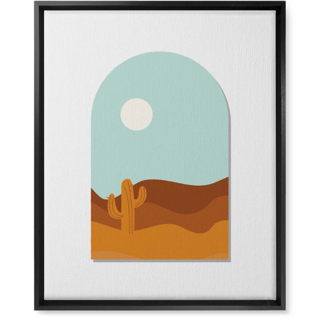 Abstract Landscapes in Windows Wall Art, Black, Single piece, Canvas, 16x20, Multicolor, Tawny