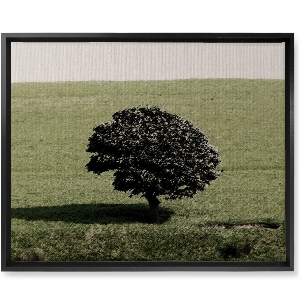 Cotton Wood Tree Wall Art, Black, Single piece, Canvas, 16x20, Green