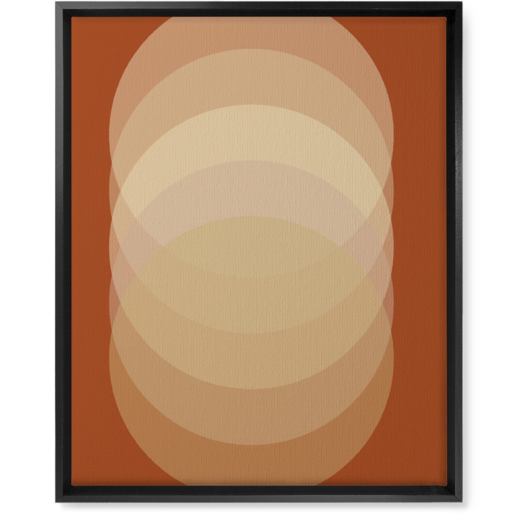Abstract Sunrise - Orange Wall Art, Black, Single piece, Canvas, 16x20, Orange