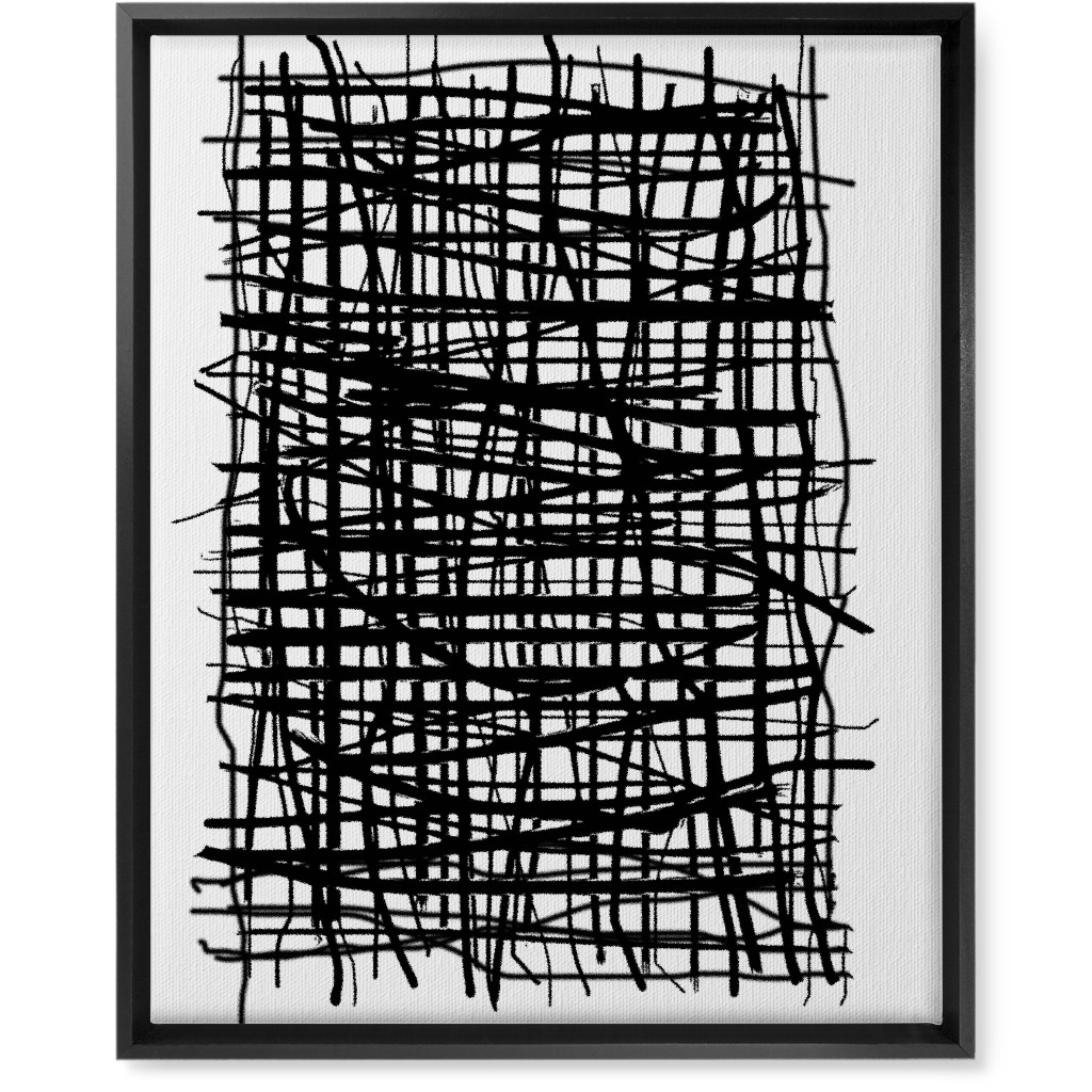 Woven Abstraction Black on White Wall Art Shutterfly