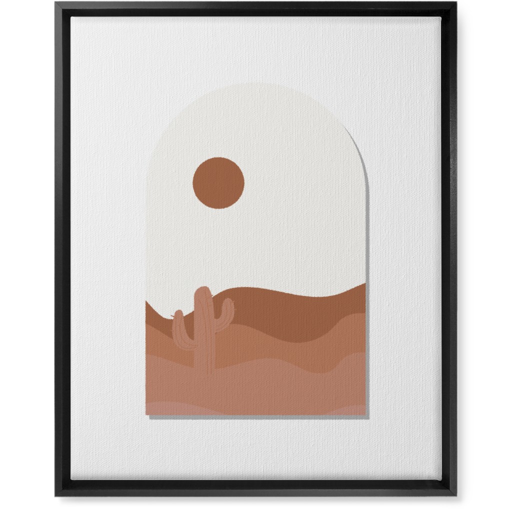 Abstract Landscapes in Windows Wall Art, Black, Single piece, Canvas, 16x20, Pink, White