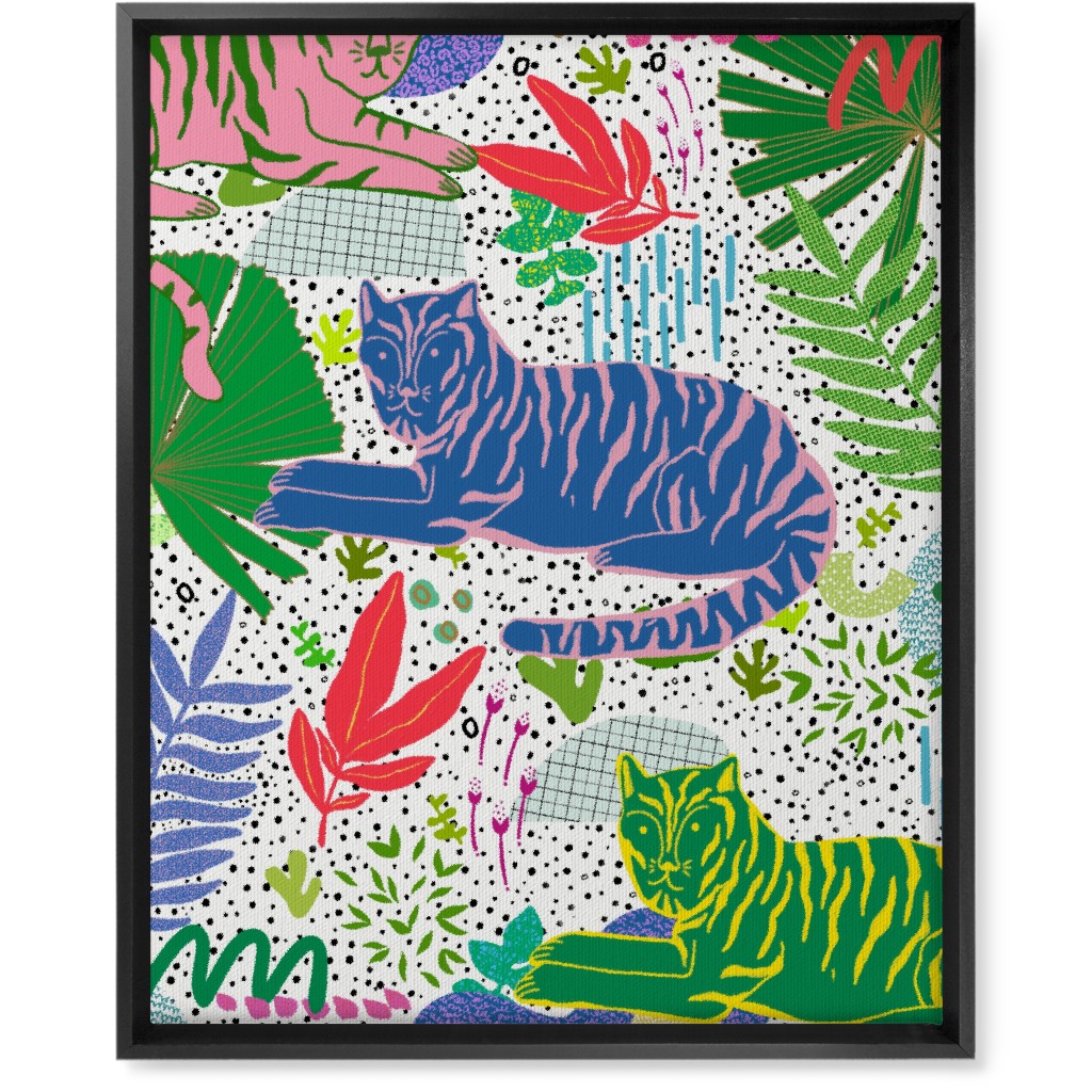 Deep in the Jungle - Multi Wall Art, Black, Single piece, Canvas, 16x20, Multicolor