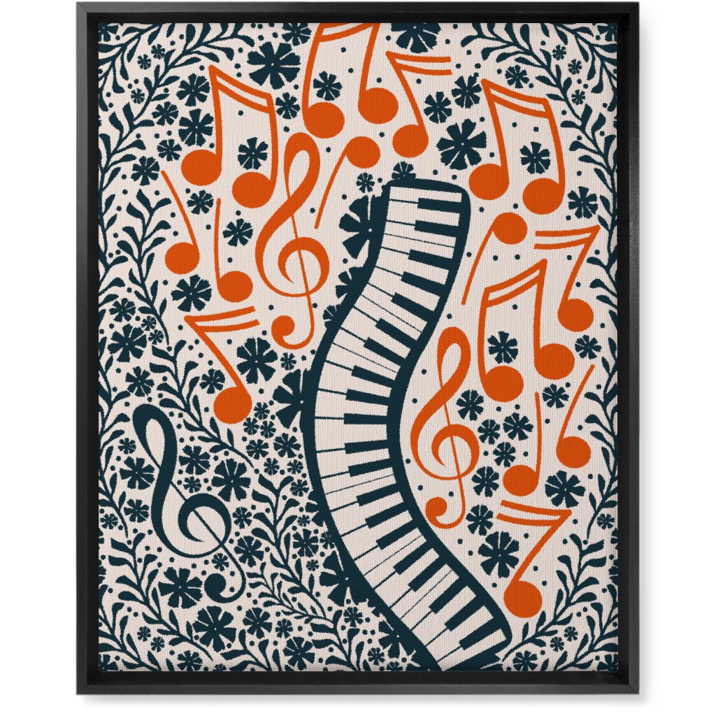 Piano Keyboard and Music Notes