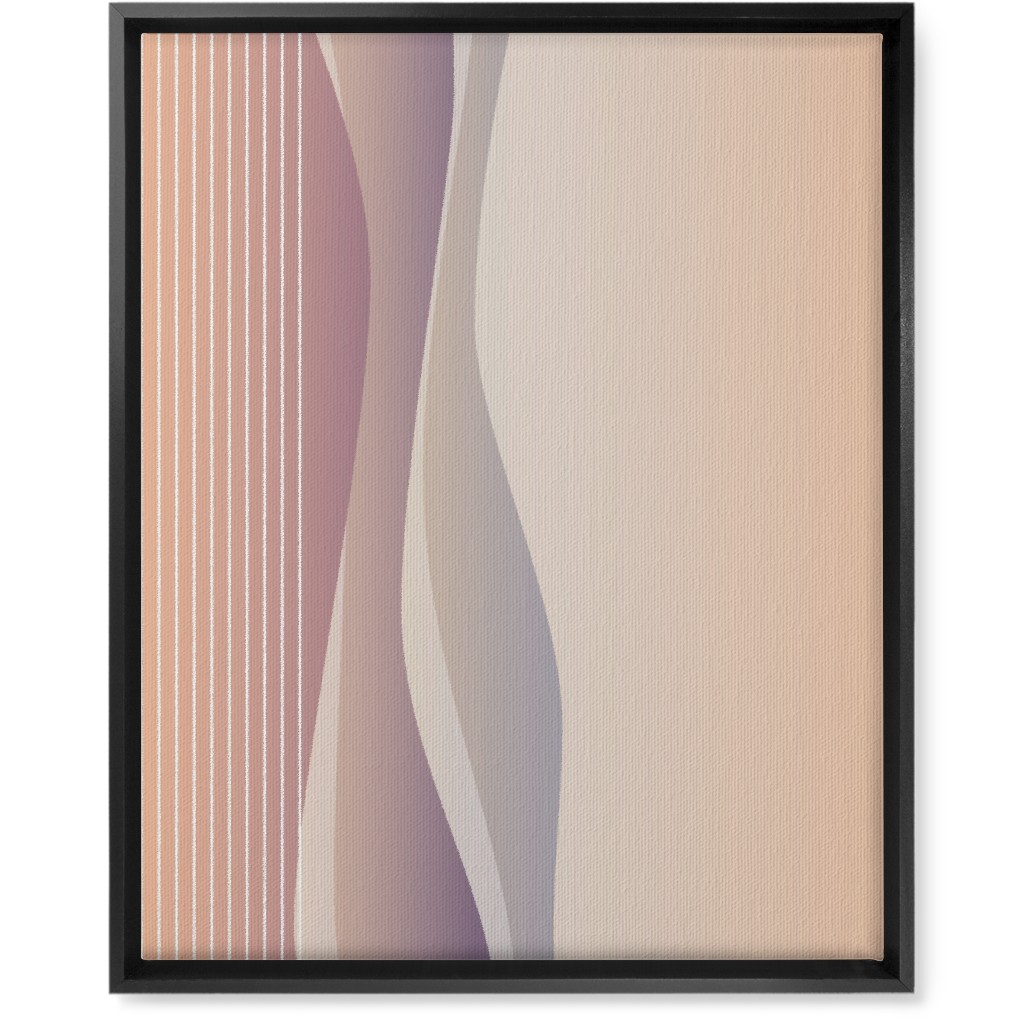 Curves Abstract - Neutral Wall Art, Black, Single piece, Canvas, 16x20, Pink, Bright Pink