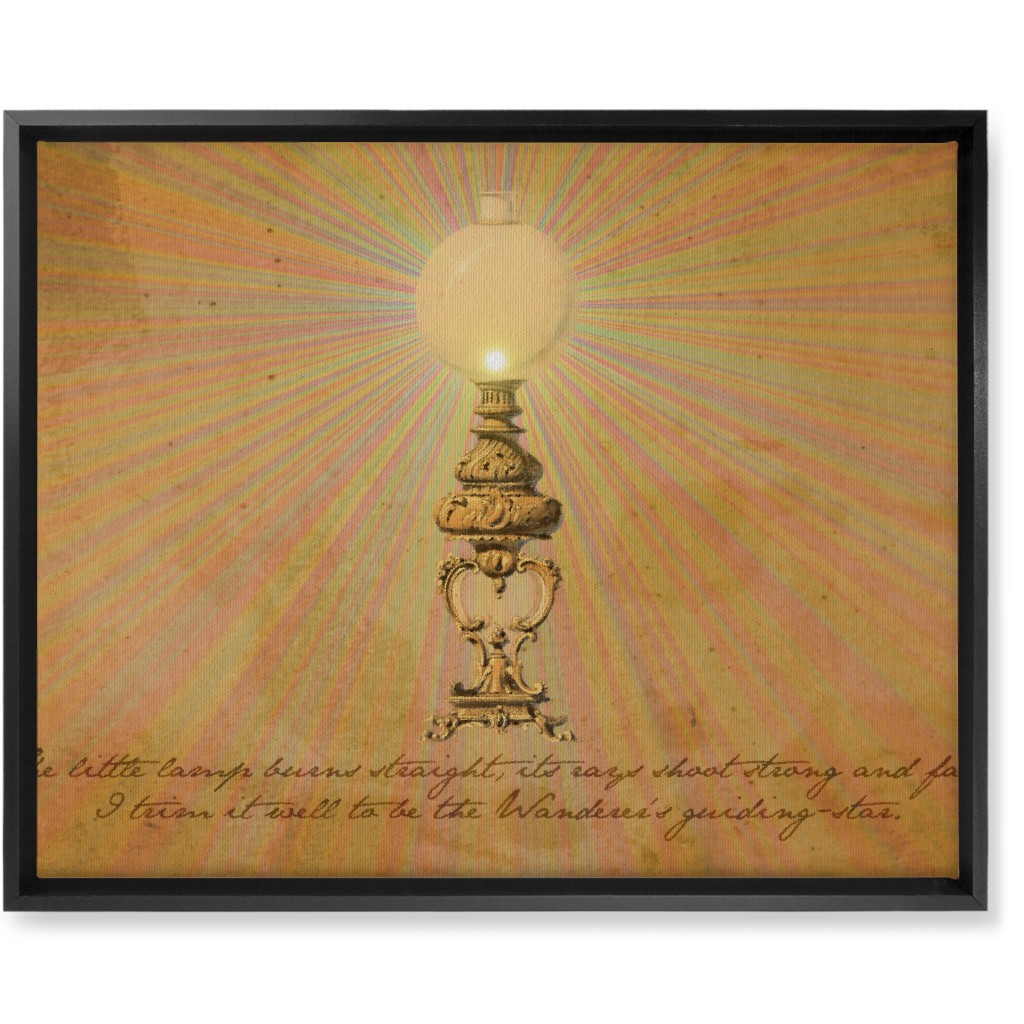 the Lamp - Orange Wall Art, Black, Single piece, Canvas, 16x20, Orange, Orange