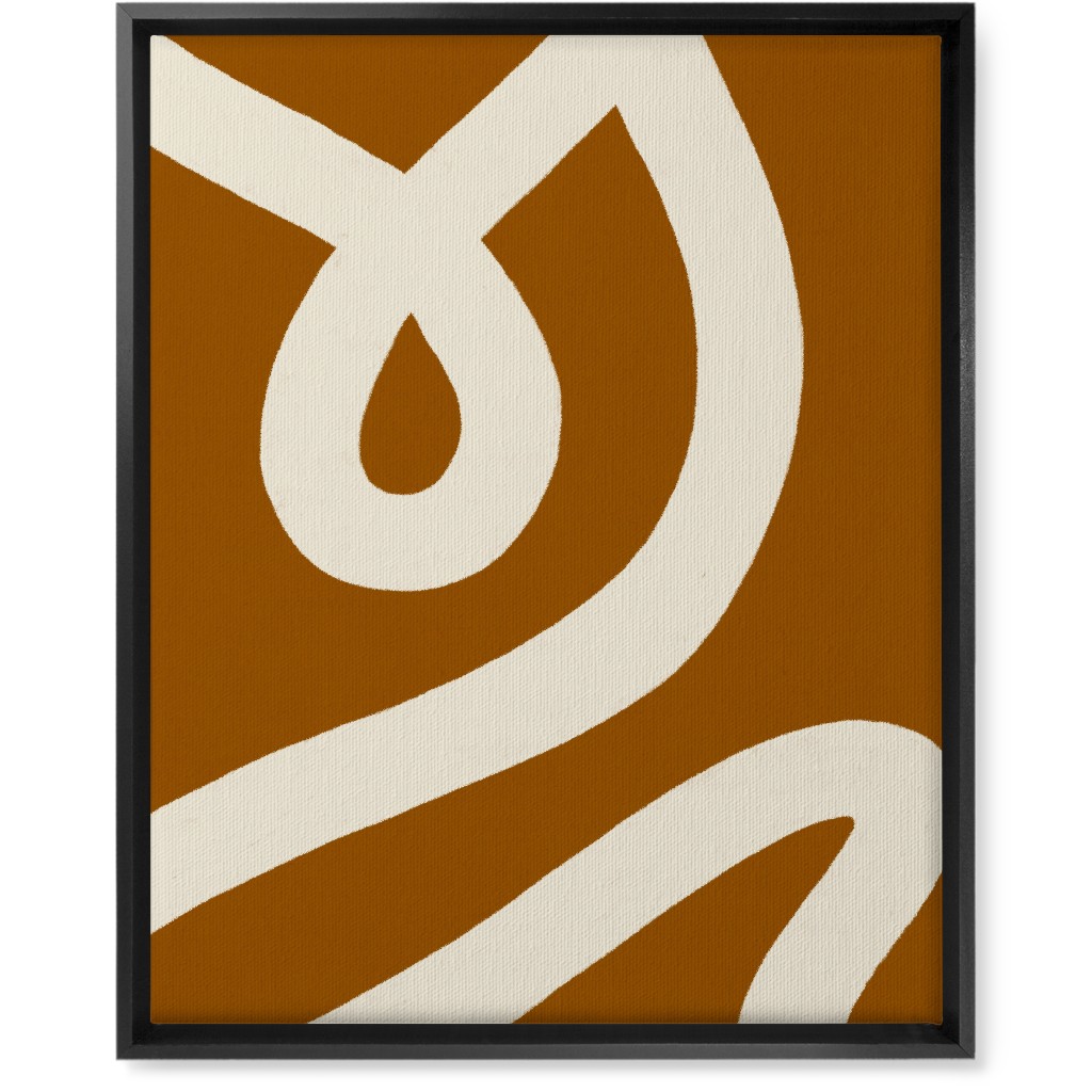 Tangled Brush Strokes V Wall Art, Black, Single piece, Canvas, 16x20, Orange, Earth