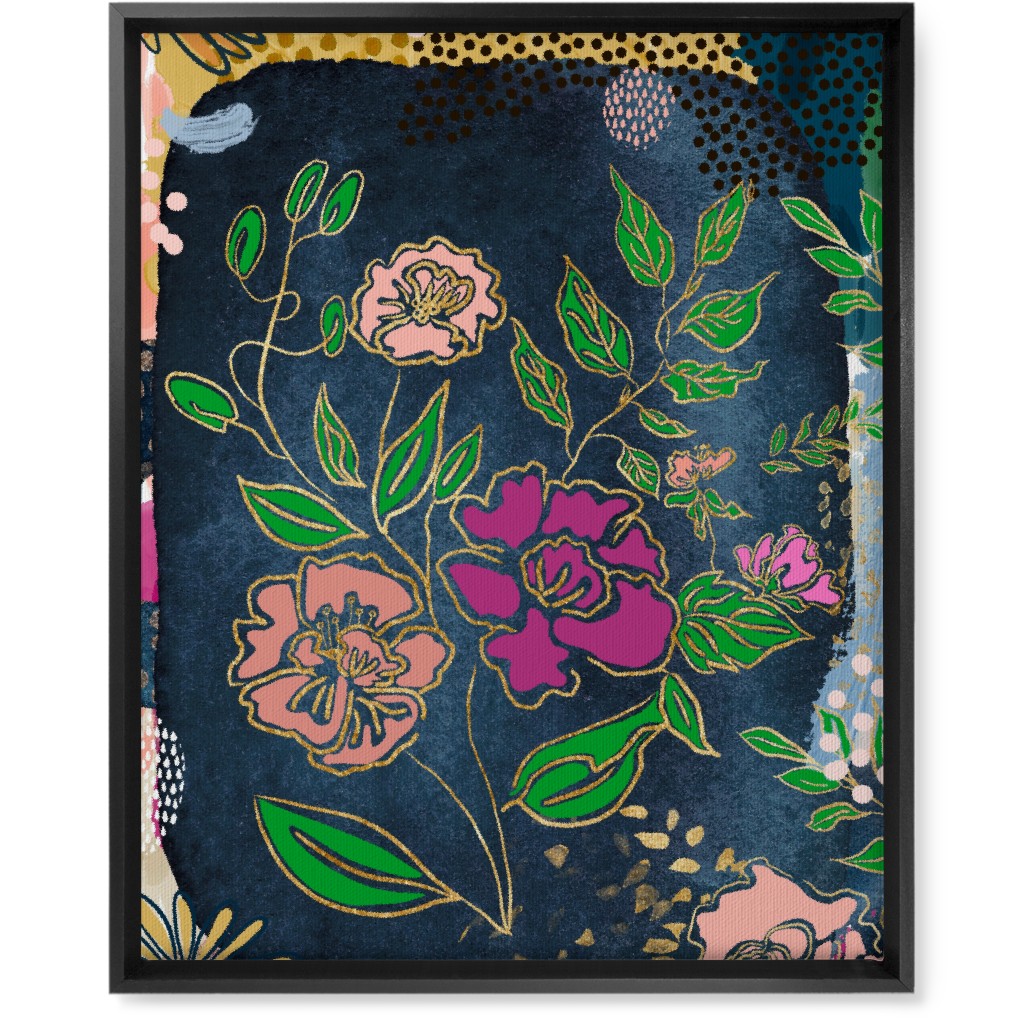 Spring Memories - Multi Wall Art, Black, Single piece, Canvas, 16x20, Multicolor