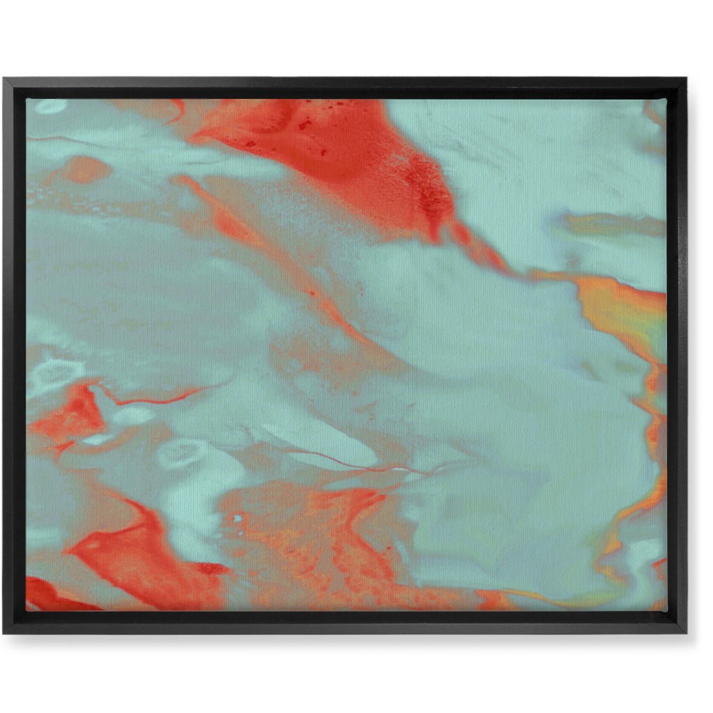 Abstract Watercolor - Multi Wall Art, Black, Single piece, Canvas, 16x20, Blue, True Blue