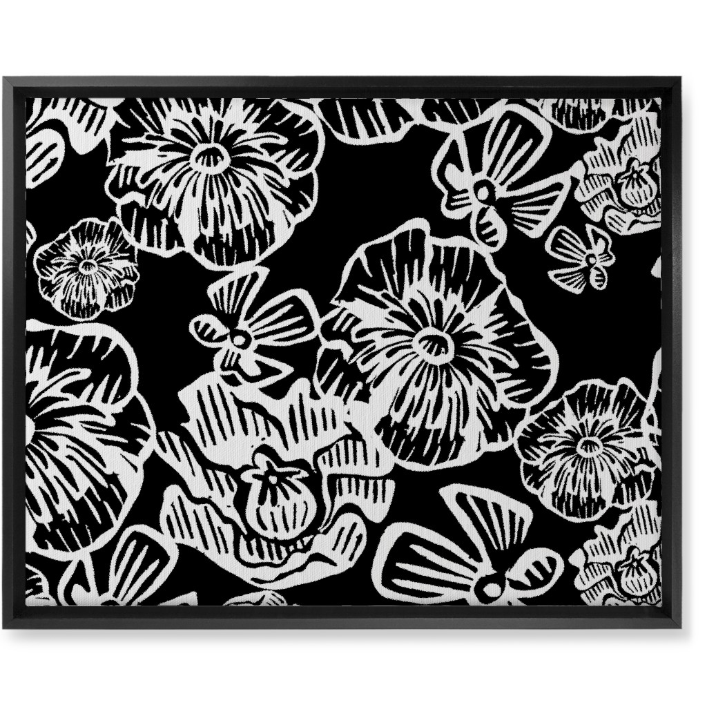 Poppy Arty Wall Art, Black, Single piece, Canvas, 16x20, Black, Black