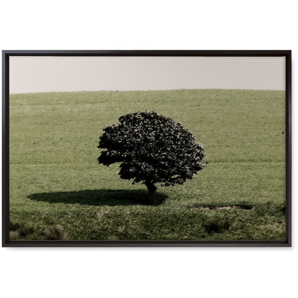 Cotton Wood Tree Wall Art, Black, Single piece, Canvas, 20x30, Green, Classic Green