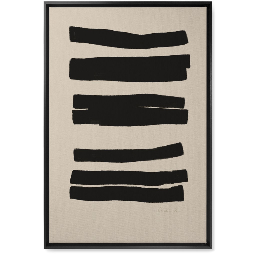 Abstract Bold Stripes I Wall Art, Black, Single piece, Canvas, 20x30, Black, Wheat