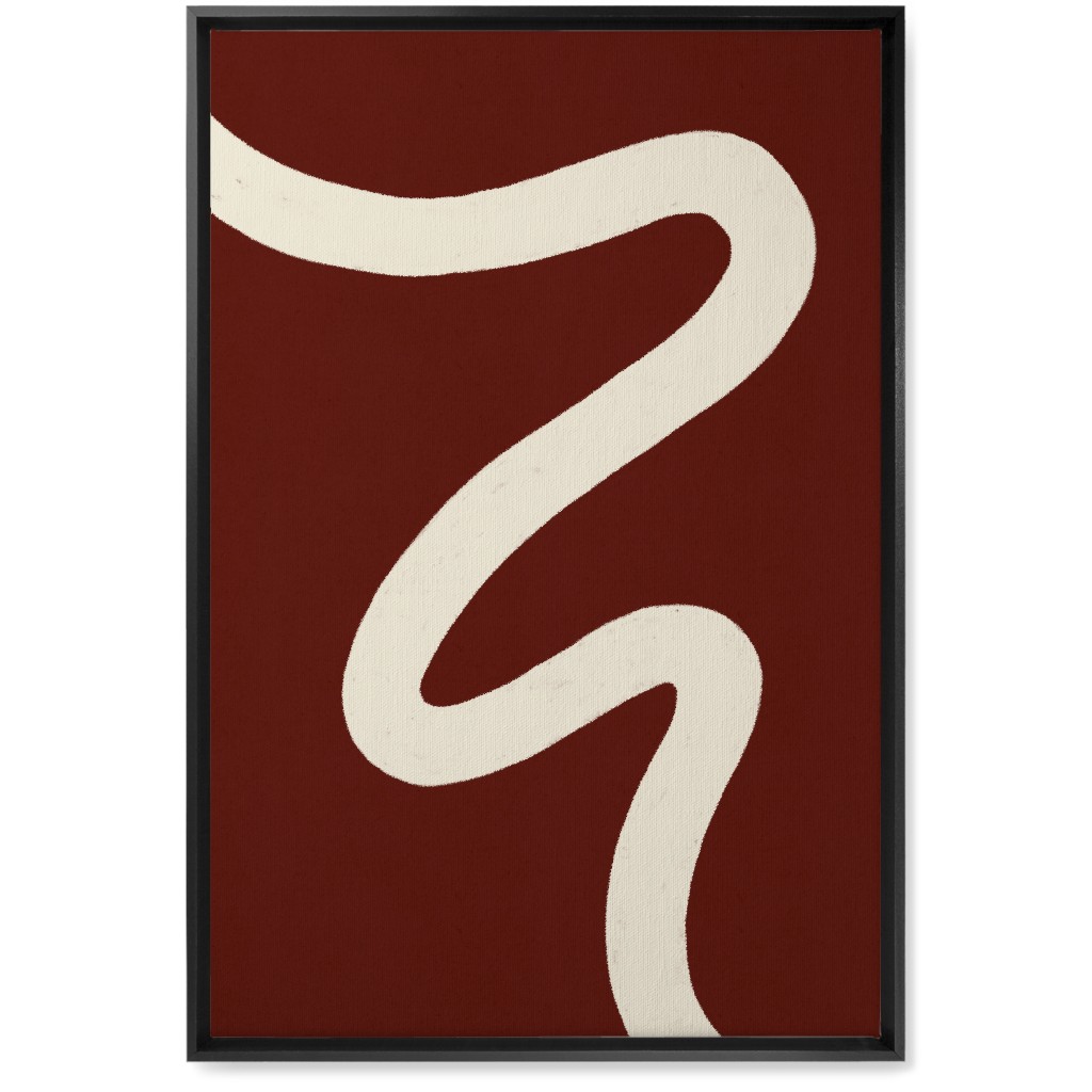 Tangled Brush Strokes Iv Wall Art, Black, Single piece, Canvas, 20x30, Red, Cocoa