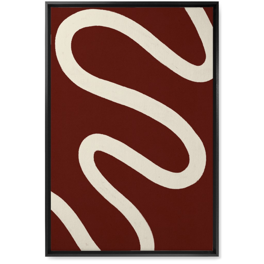 Tangled Brush Strokes Ii Wall Art, Black, Single piece, Canvas, 20x30, Red, Chocolate
