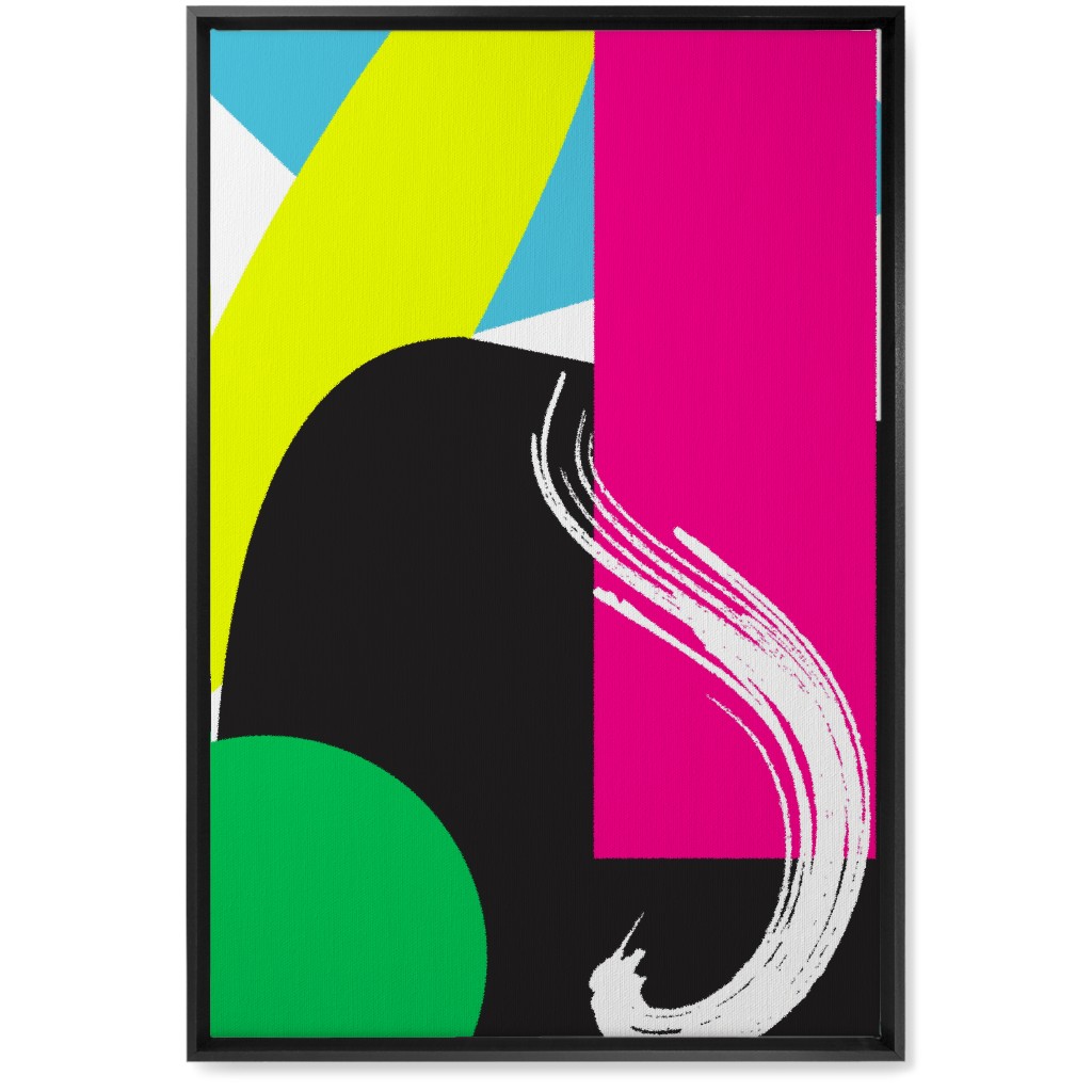 Abstract Colors Wall Art, Black, Single piece, Canvas, 20x30, Multicolor
