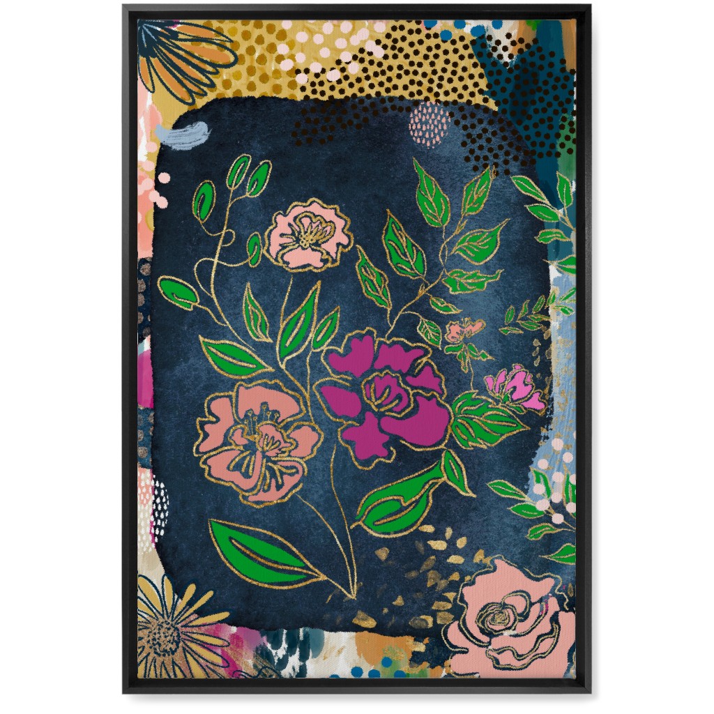 Spring Memories - Multi Wall Art, Black, Single piece, Canvas, 20x30, Multicolor