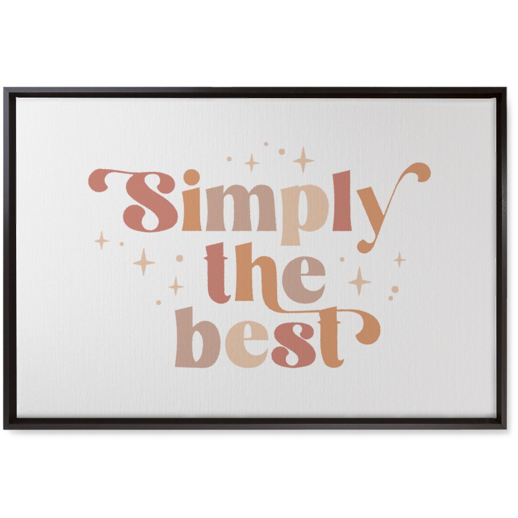 Simply the Best Wall Art, Black, Single piece, Canvas, 20x30, Pink, Bright Pink