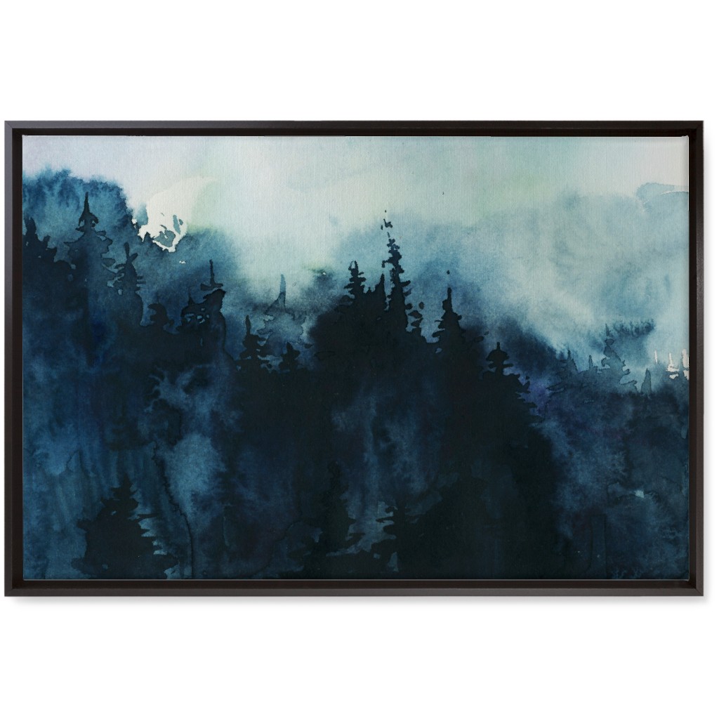 Smoky Mountains - Multi Wall Art, Black, Single piece, Canvas, 20x30, Blue