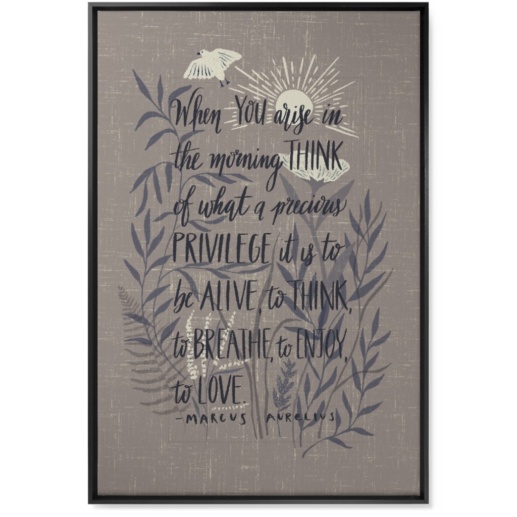 Precious Morning Wall Art, Black, Single piece, Canvas, 24x36, Gray, Light Gray