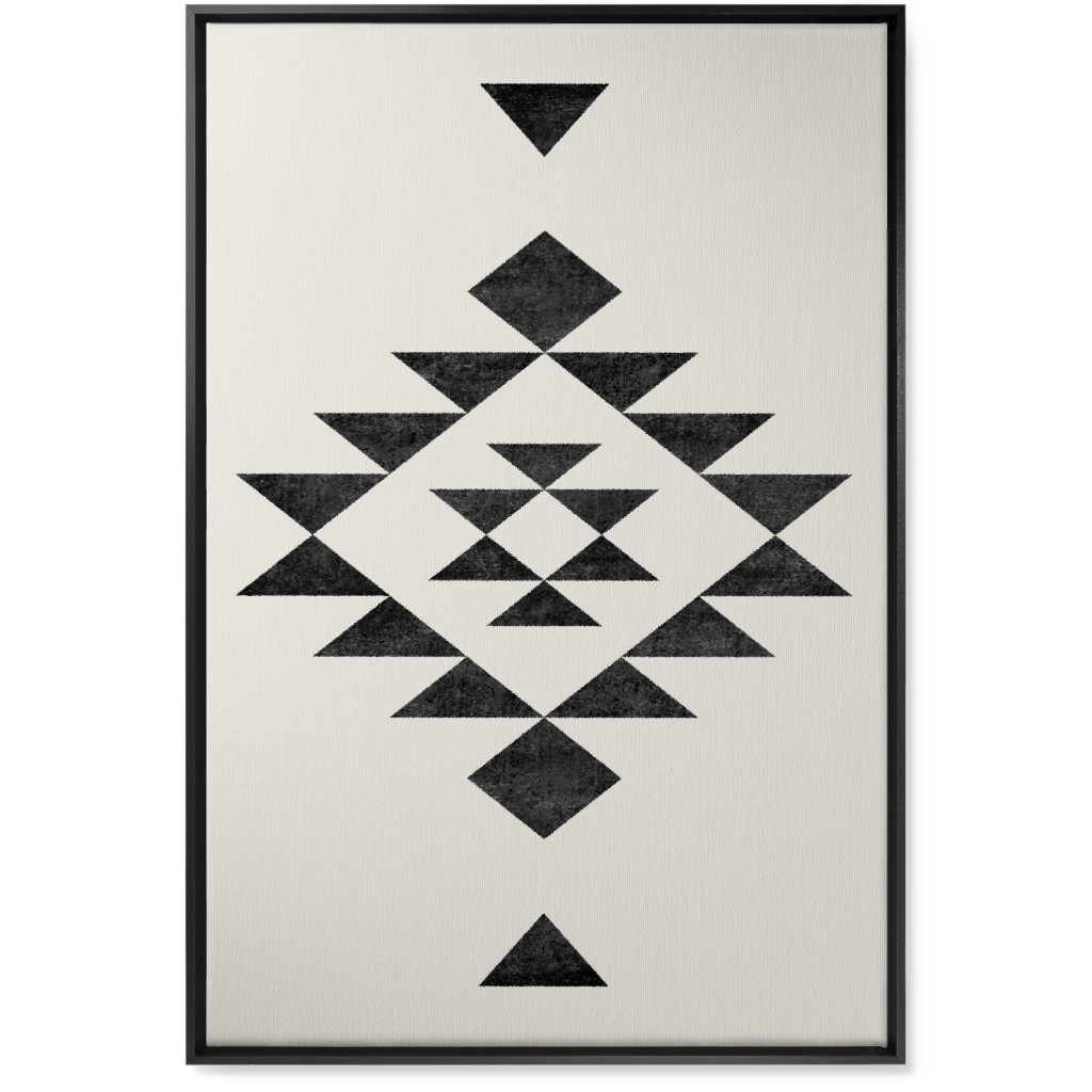Southwest - Neutral Wall Art, Black, Single piece, Canvas, 24x36, Beige, Pearl