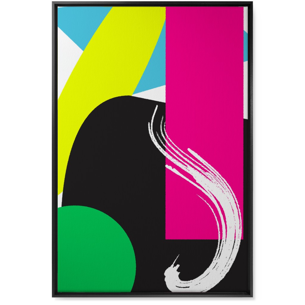 Abstract Colors Wall Art, Black, Single piece, Canvas, 24x36, Multicolor