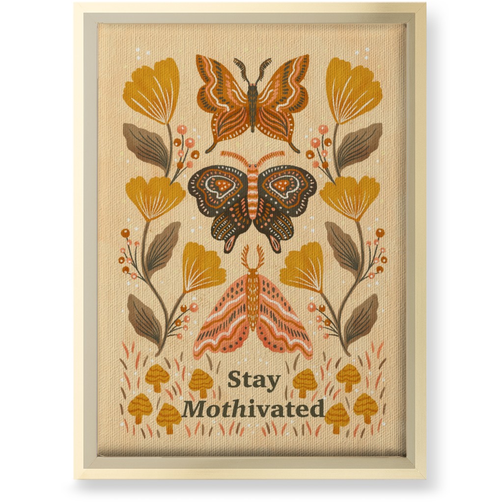 Mothivational Wall Art, Gold, Single piece, Canvas, 10x14, Yellow, Classic Yellow