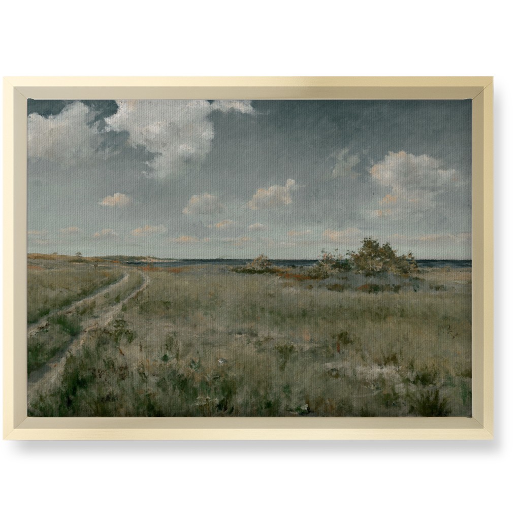 Coastal Plains Wall Art, Gold, Single piece, Canvas, 10x14, Green