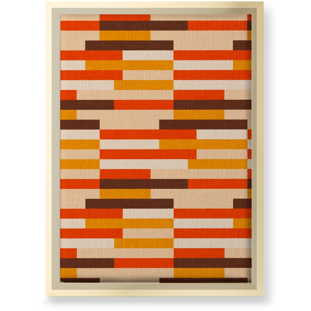 70s Kilim - Warm Wall Art, Gold, Single piece, Canvas, 10x14, Multicolor