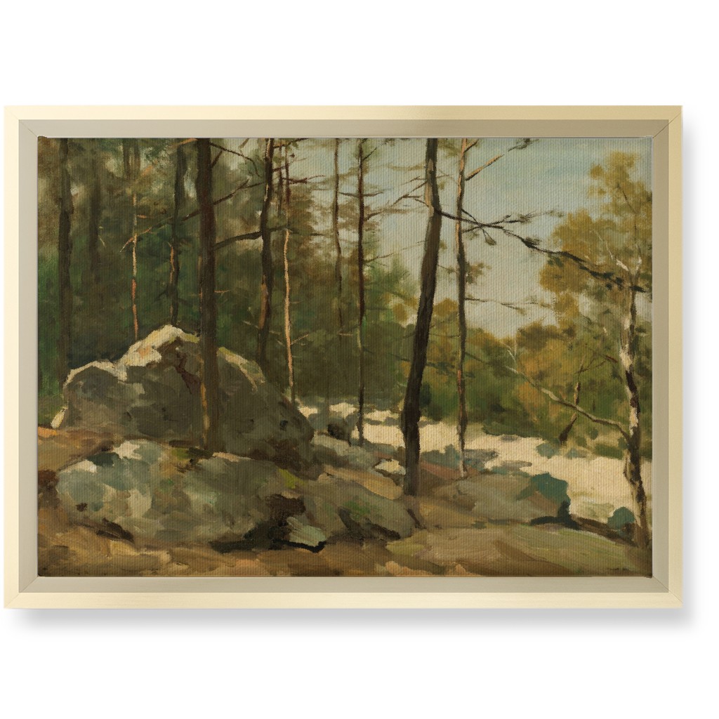 Rocky Edge Wall Art, Gold, Single piece, Canvas, 10x14, Green