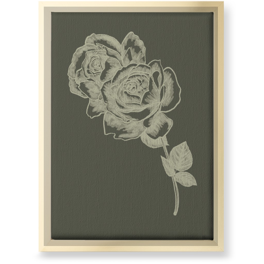 Rose - Neutral Wall Art, Gold, Single piece, Canvas, 10x14, Brown, Brown