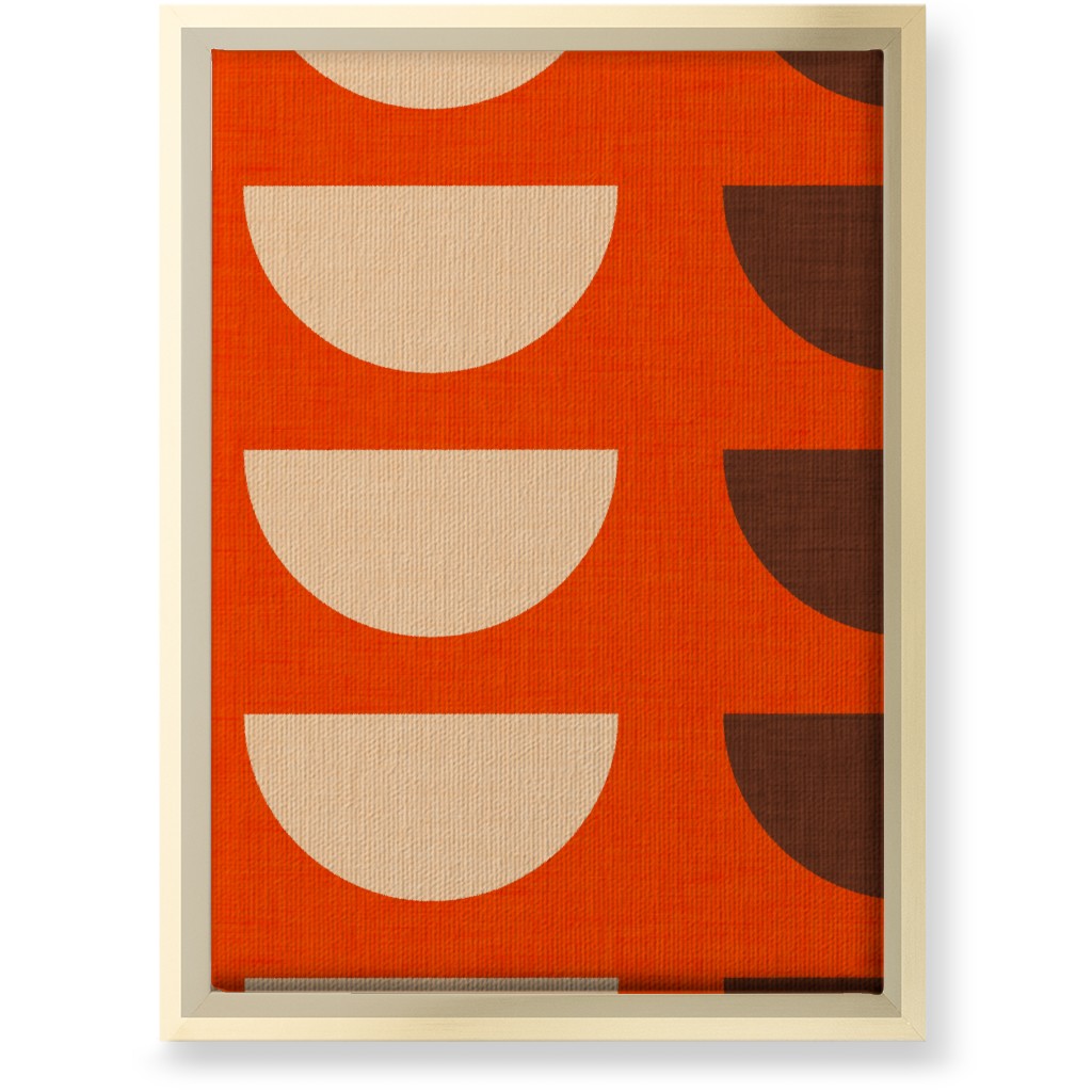 Half Moon Wall Art, Gold, Single piece, Canvas, 10x14, Red