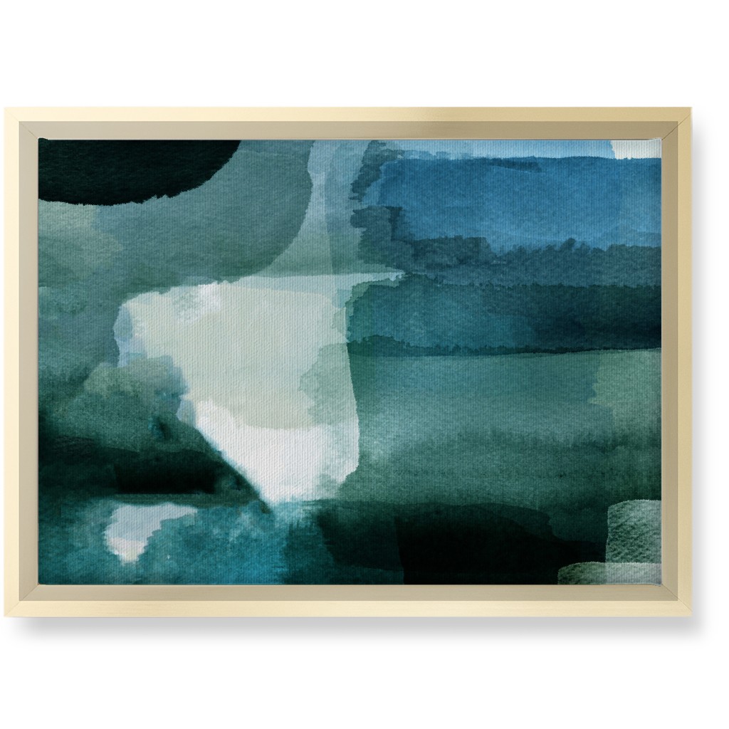 Abyss - Green and Blue Wall Art, Gold, Single piece, Canvas, 10x14, Green, Classic Green