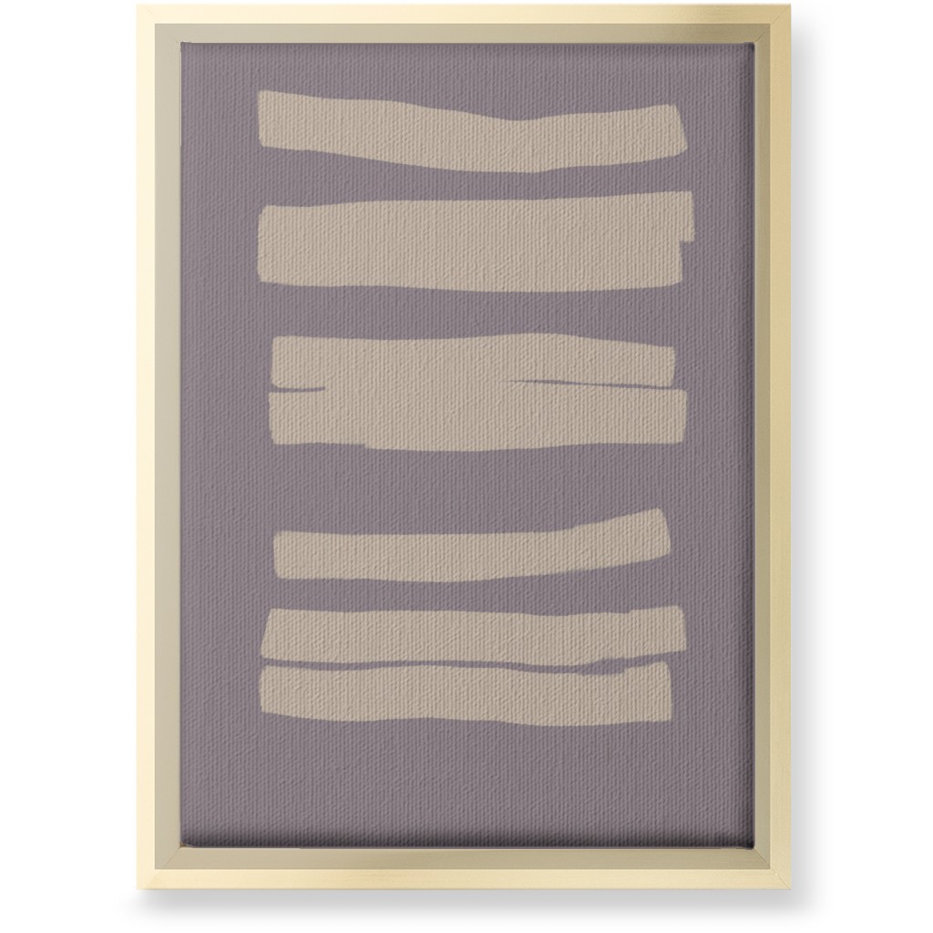 Bold Stripes Abstract Ii Wall Art, Gold, Single piece, Canvas, 10x14, Purple, Clay