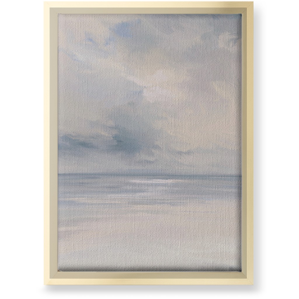 Beach Day - Neutral Wall Art, Gold, Single piece, Canvas, 10x14, Blue