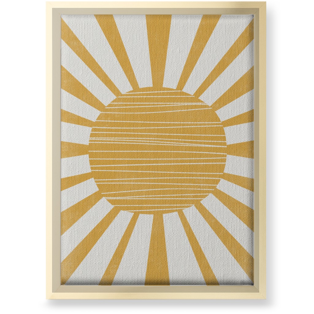 Sun Glow - Yellow and Beige Wall Art, Gold, Single piece, Canvas, 10x14, Yellow, Classic Yellow