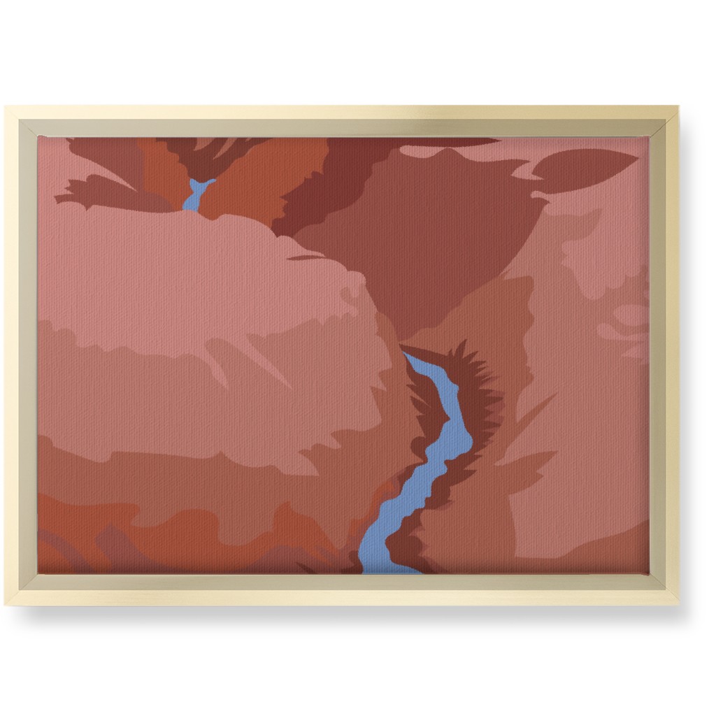 Winding Canyon River - Terracotta Wall Art, Gold, Single piece, Canvas, 10x14, Brown