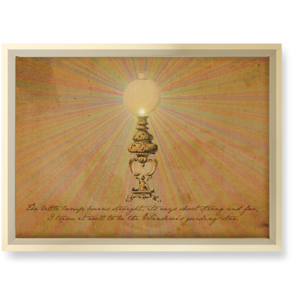 the Lamp - Orange Wall Art, Gold, Single piece, Canvas, 10x14, Orange, Orange