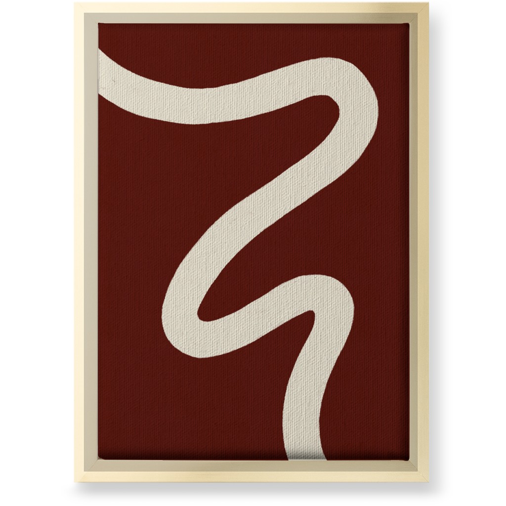 Tangled Brush Strokes Iv Wall Art, Gold, Single piece, Canvas, 10x14, Red, Cocoa