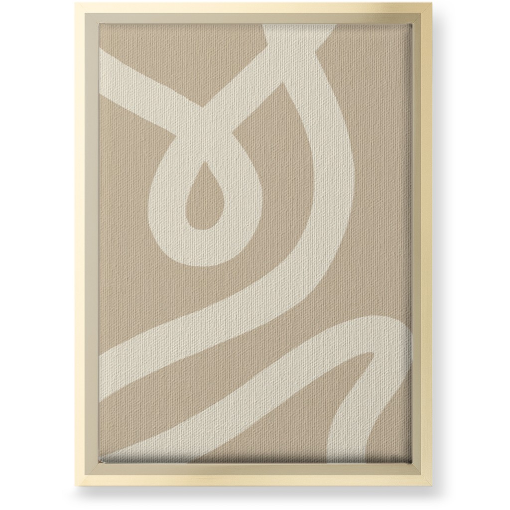 Tangled Brush Strokes V Wall Art, Gold, Single piece, Canvas, 10x14, Beige