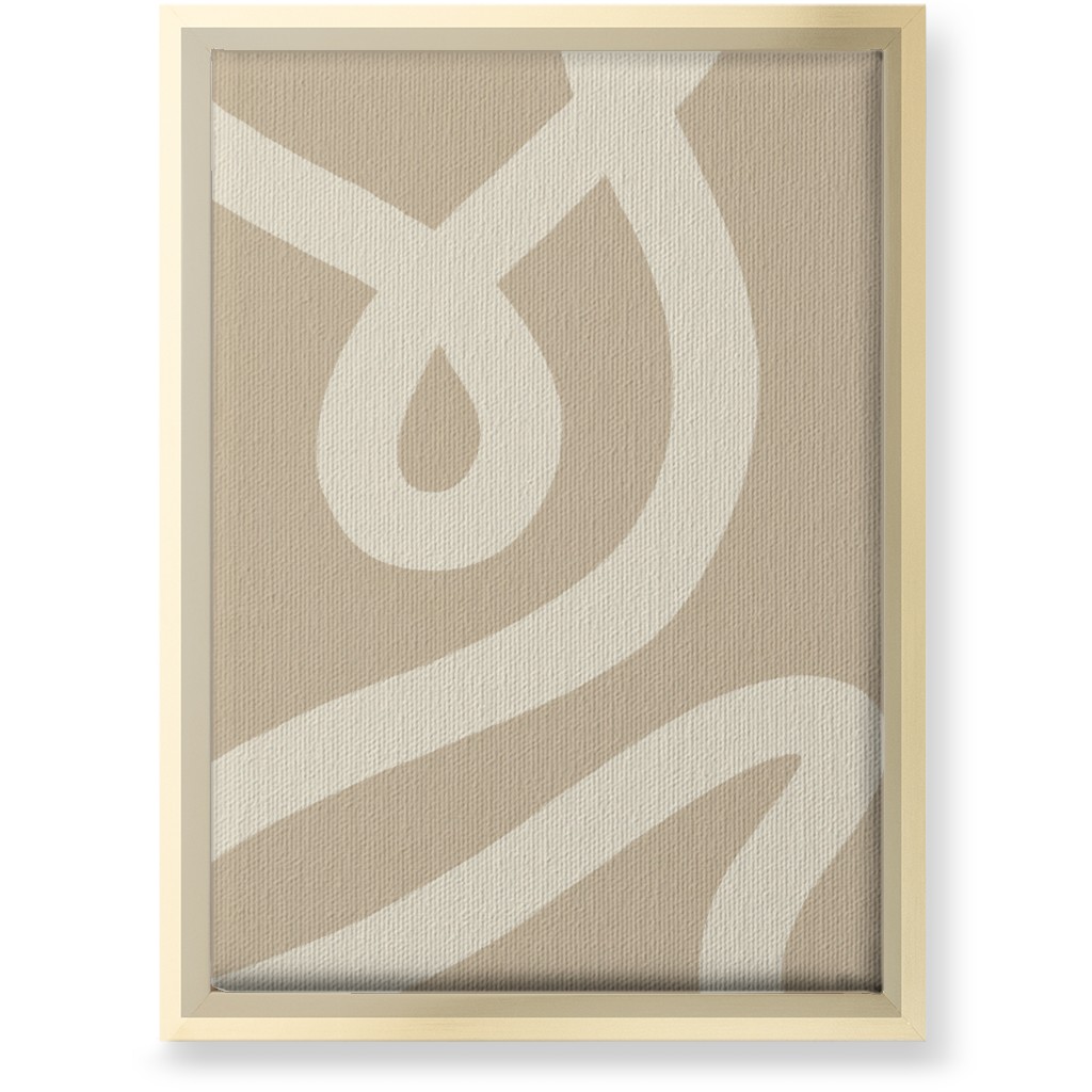 Tangled Brush Strokes V Wall Art, Gold, Single piece, Canvas, 10x14, Beige, Wheat