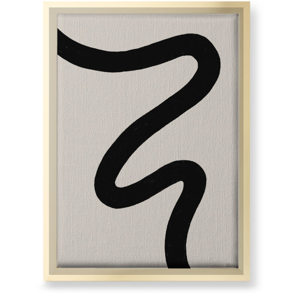 Tangled Brush Strokes Iv Wall Art, Gold, Single piece, Canvas, 10x14, Beige, Coal
